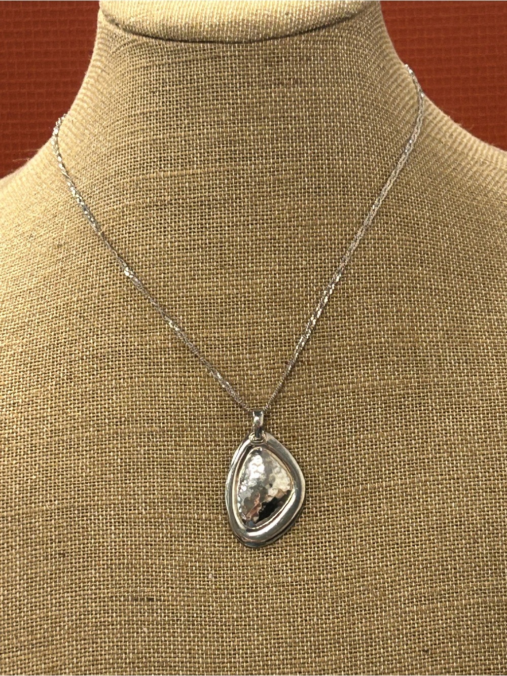 Silpada Clean Slate Sterling Silver pendant and vintage Italian Sterling chain